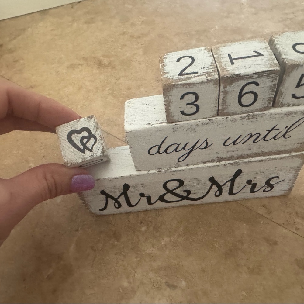 Wedding countdown blocks - Picture 3 of 6
